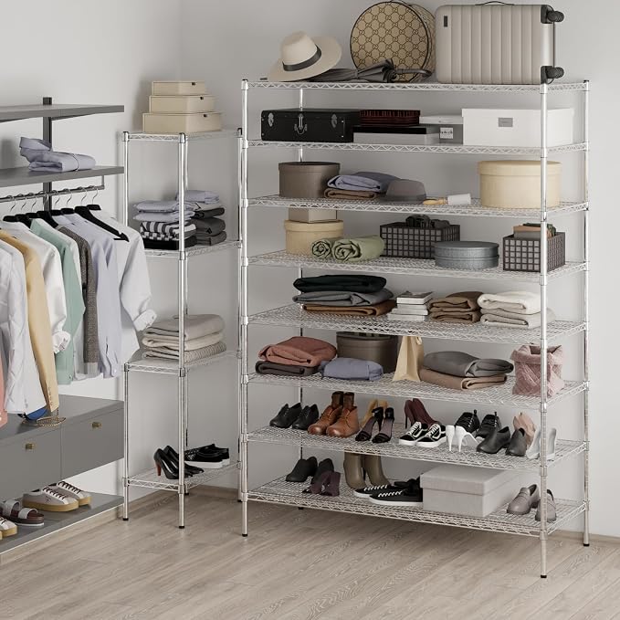 24" Deep x 60" Wide x 86" Height Wire Shelving Kit | 8-Tier | NSF Commercial - Image 4