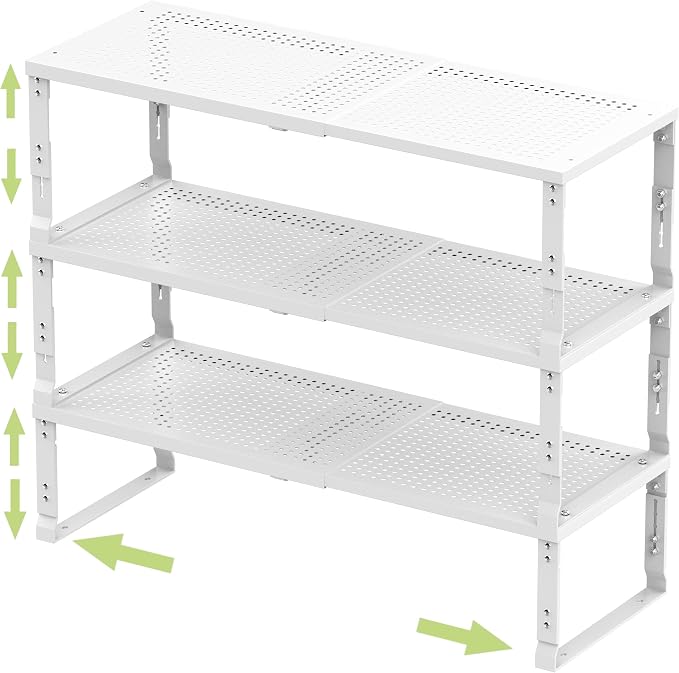 Adjustable Expanable Stackable Spice Rack Shelf Pantry Storage Organizer by JOJOCROSSHIGHQUALITYLIFE
