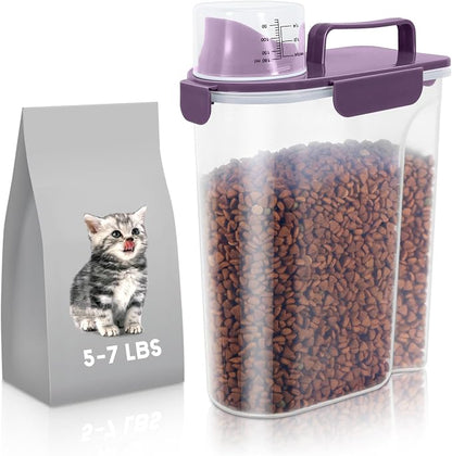 5Lbs/6Qt Airtight Pet Storage Container Translucent Body, Upgraded Large Nozzle by LEAWALK