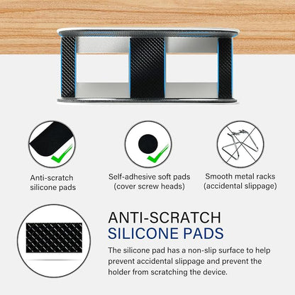 BYMECOST Under Desk Laptop Mount, Metal Under Desk Storage Holder, - Image 3
