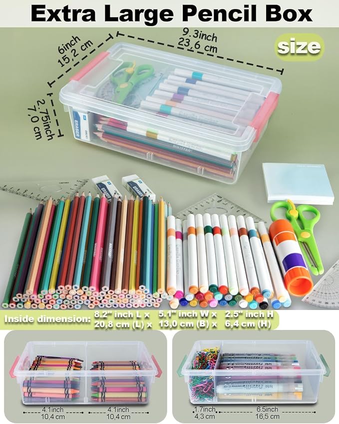 6 Pack Extra Large Pencil Box - Image 2