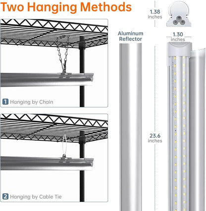 Bstrip Plant Shelf with Grow Light, 5-Tier Plant Stand with T8 24W Grow Light - Image 8