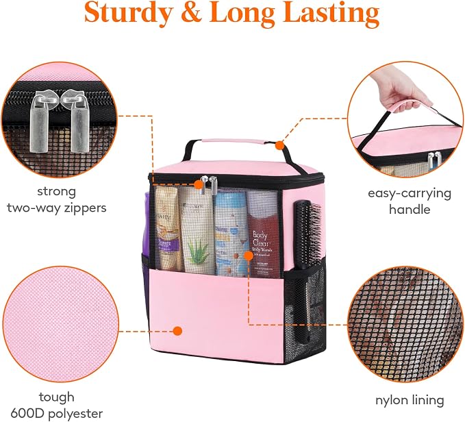 Lifewit Mesh Shower Caddy Bag Portable - Image 6
