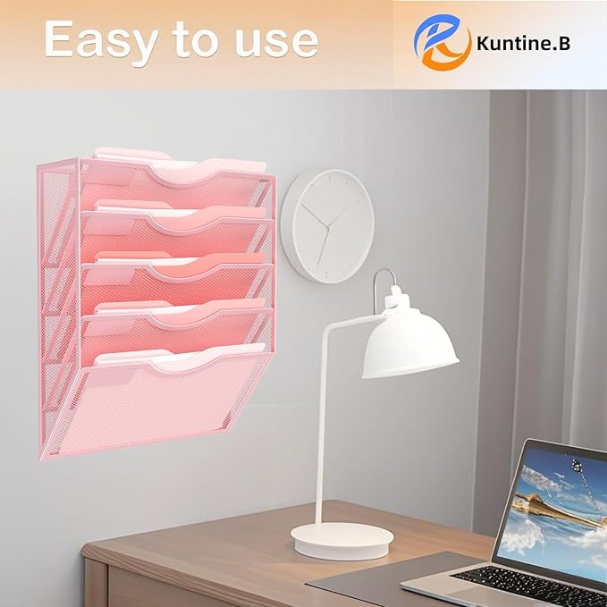 Kuntine.B Wall File Organizer Office Hanging Magazine Holder Wall File Organizer - Image 7