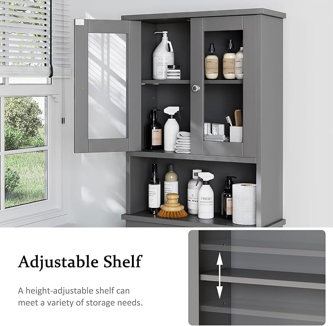 Over the Toilet Storage Cabinet, Bathroom Storage Cabinet Over Toilet, Space - Image 4