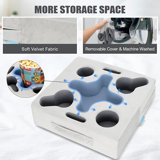 Couch Cup Holder-Sofa Cup Holder Pillow Tray Caddy Cupholder Hearted - Image 3