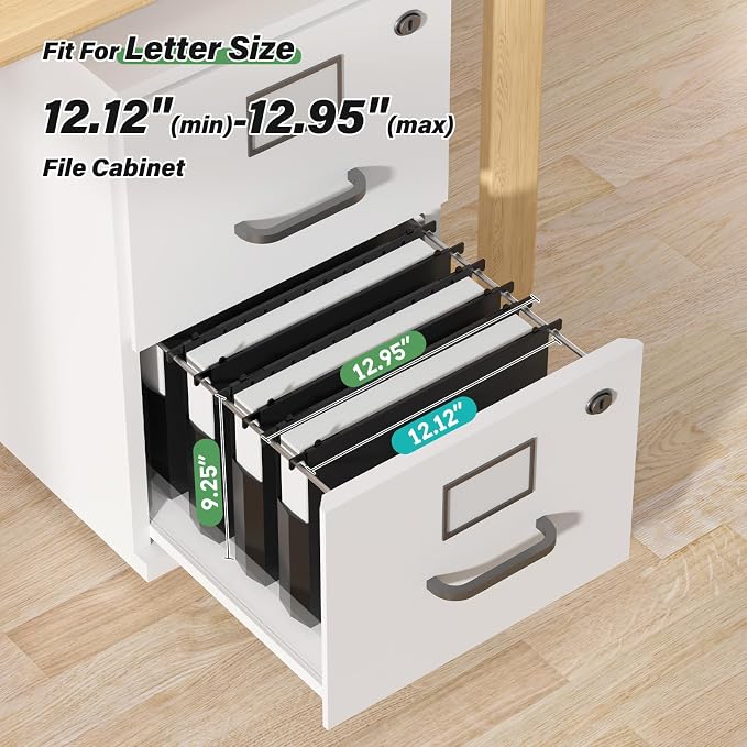 Extra Capacity Hanging File Folders Letter Size, Heavy Duty 2" Expandable Hang - Image 3