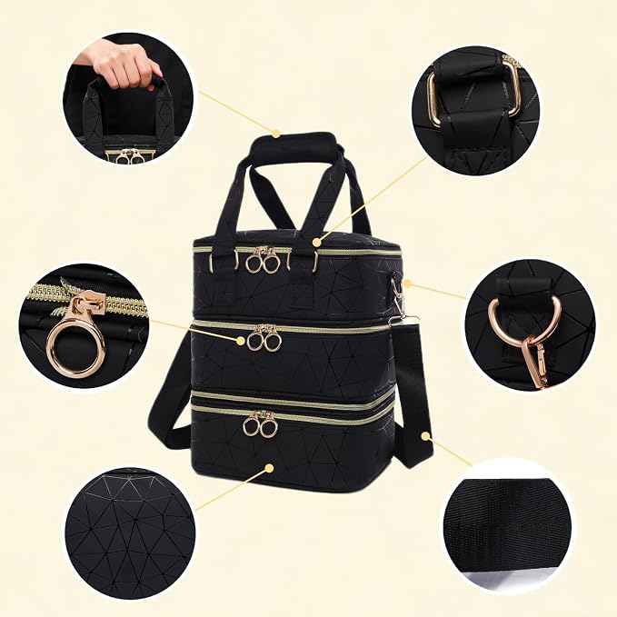 3 Layers Nail Polish Organizer Bag - Image 3