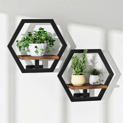 Floating Shelves Set of 2, Wall Planters by Choezon