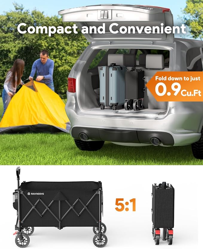 Collapsible Foldable Wagons, 440lbs Capacity Wagons Carts Foldable - Image 6