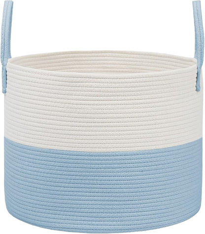 JMvicyroam 65L Extra Large Machine Washable Cotton Rope Blanket Basket | by JMvicyroam