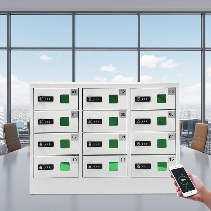 12 Slot Cellphone Charging Station, Locker Charging Station - Image 3