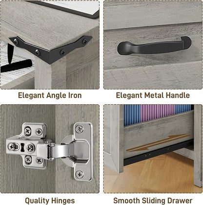 3 Drawers Farmhouse File Cabinet - Image 7