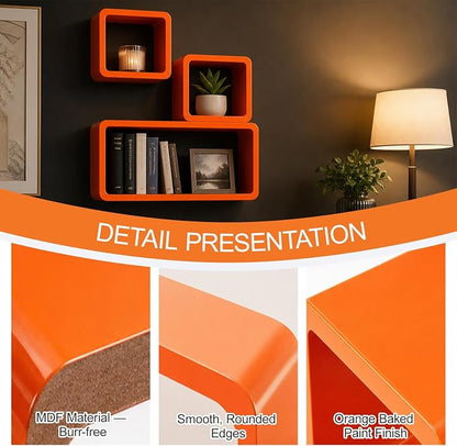 HJZALMI Floating Cube Wall Shelves, - Image 6