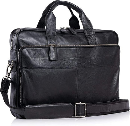 KomalC 16 Inch Leather briefcases Laptop Messenger Bags by KomalC
