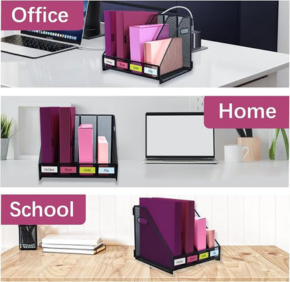 Desk Organizers, Metal Magazine File Holder - Image 7