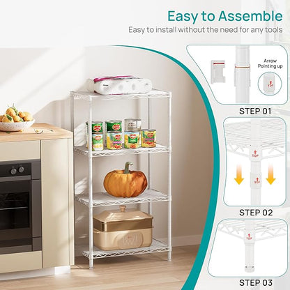 SINGAYE Shelf Wire Shelving Adjustable Storage Shelves Rack Standing Units - Image 8