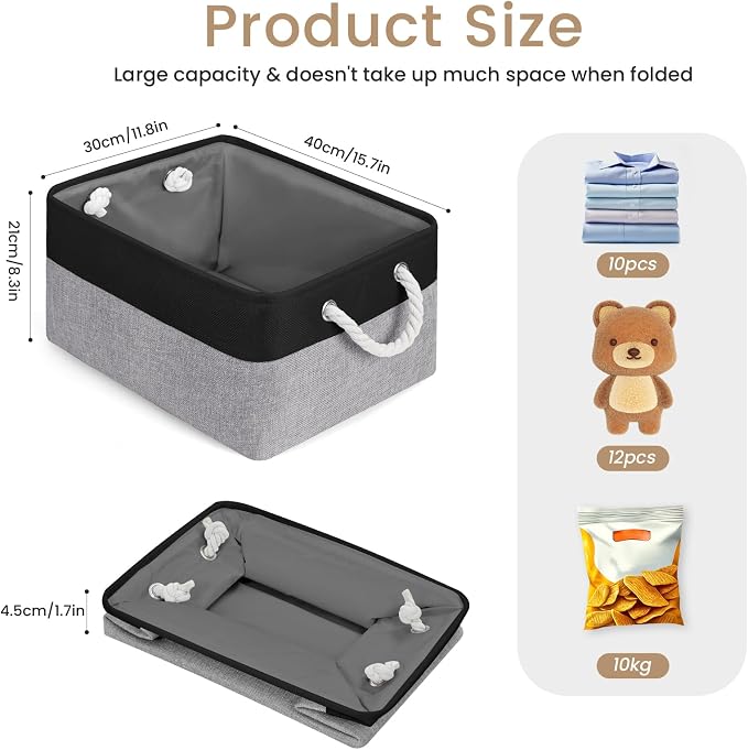 15.7x11.8x8.26 Inch Fabric Large Storage Bins - Image 6