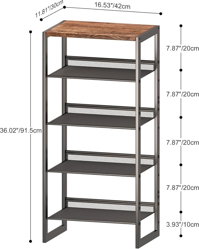 CHEMPFR Narrow 5-Tier Shoe Rack, Slim Space-Saving Shelf - Image 3