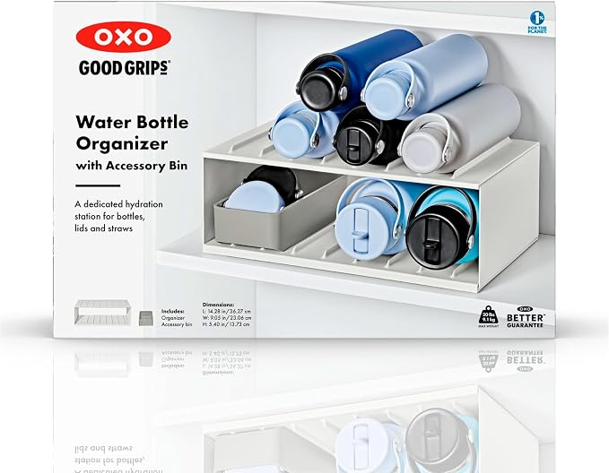 OXO Good Grips Water Bottle Organizer and Accessory Bin, Water Bottle Holder - Image 5