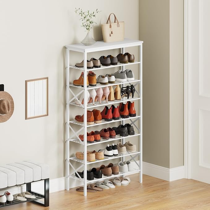 YATINEY 8 Tier Shoe Rack, Shoe Storage Organizer, Large Capacity Shoe Shelf - Image 2