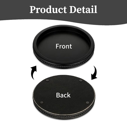 Hanobe Round Black Tray for Coffee Table, Beaded Edge | 11.8-inch wood tray for - Image 6
