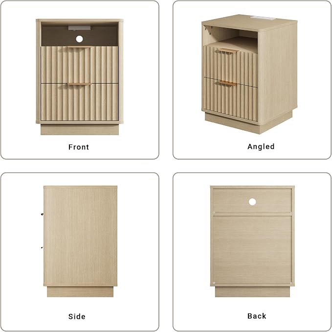 Fluted Night Stand Set of 2 - Image 8