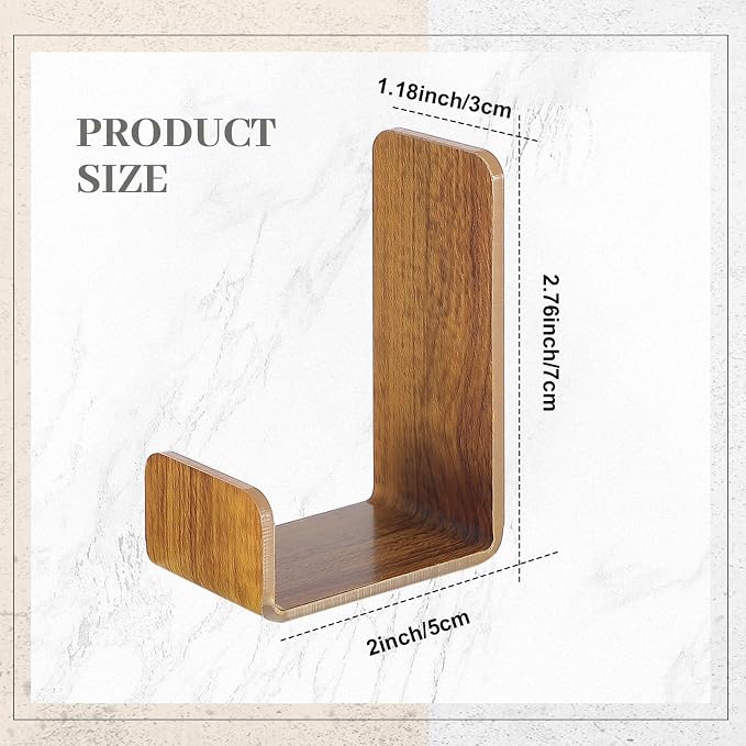 Weewooday 4 Pieces Headphone Hanger Headset Stand Holder Adhesive Wall Mount - Image 2