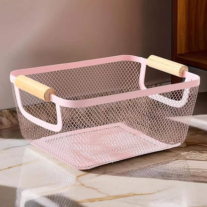 AJIODA Metal Mesh Steel Basket, Small Wire Storage Organizer Baskets - Image 5