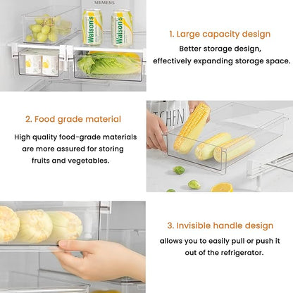 vacane Deeper Refrigerator Drawers, Adjustable Refrigerator Shelf 14-19.5 - Image 4