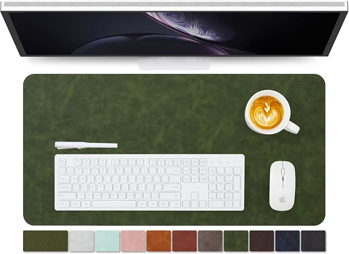 Distressed Leather Desk Mat by HOMIEAZICOZI
