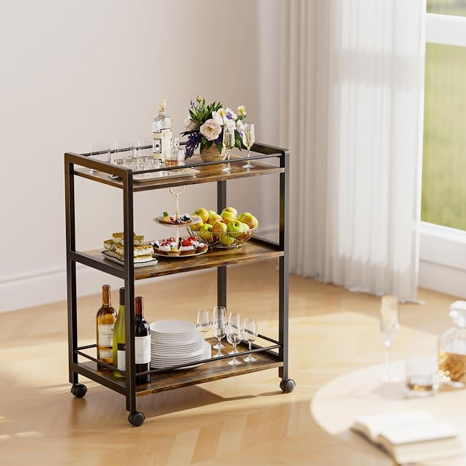 HITNET Bar Cart for The Home, Home Bar Serving Cart - Image 7