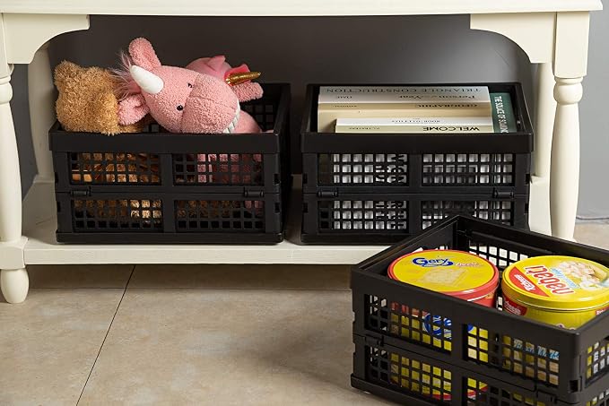 Eslite 16L Plastic Collapsible Storage Crates, Folding Crates Storage - Image 6