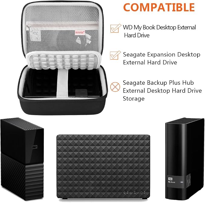BOVKE Hard Drive Case for WD Elements My Book Seagate Expansion Desktop - Image 2
