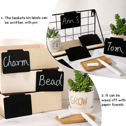 18 Pcs Plastic Basket Bin Label Clip on Removable Basket Label Clip - Image 7