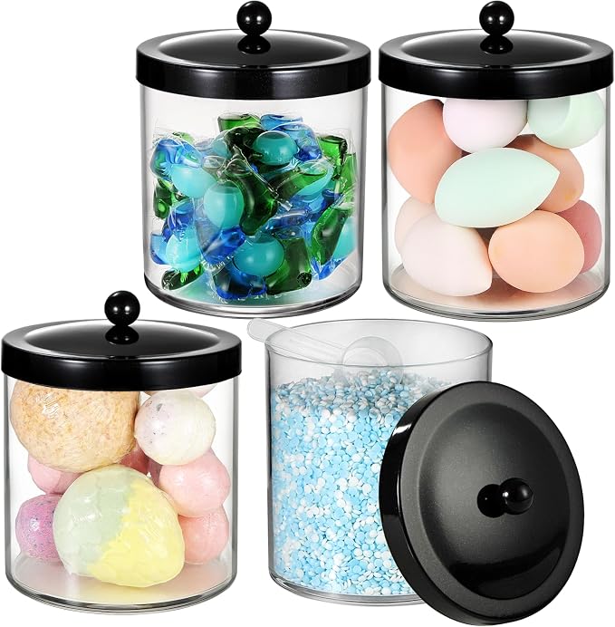 4 Pack 50Oz Large Plastic Apothecary Jar by SheeChung