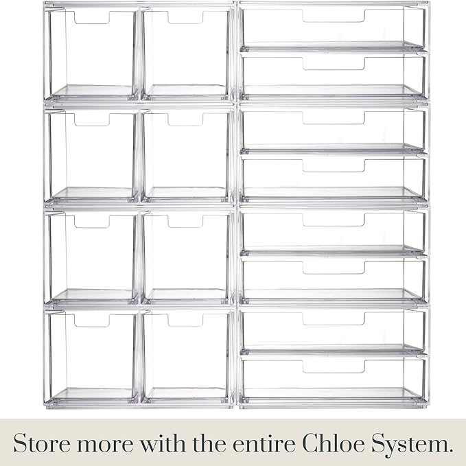 STORi Stackable Desk Organizer drawers, 4 Tall Drawers - Image 7