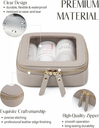 Popvibe Clear Makeup Bag Travel Cosmetic Case Transparent Toiletry Bag - Image 2