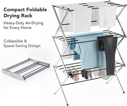 Displays By Jack Portable Collapsible Clothing Dryer Rack, Foldable Drying Rack - Image 3