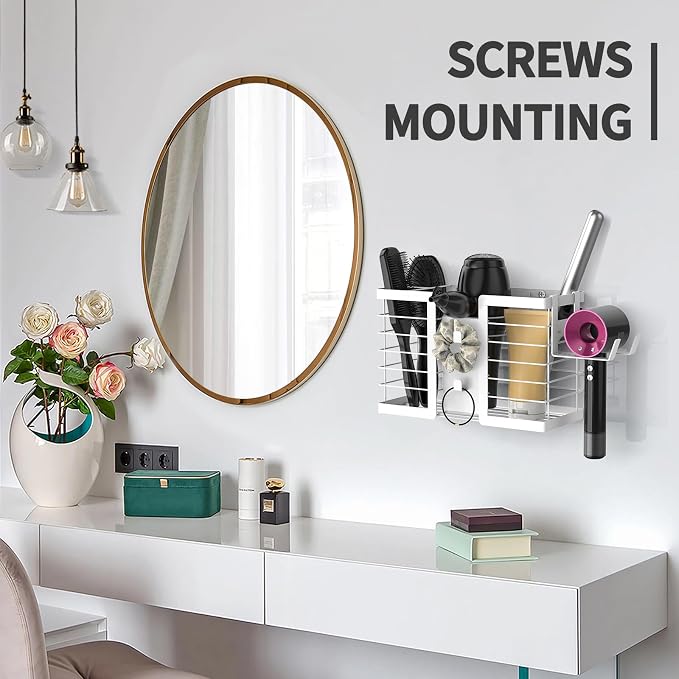 FUNKYLEE Bathroom Organizers and Storage, 3 in 1 Metal Wall Mount - Image 6
