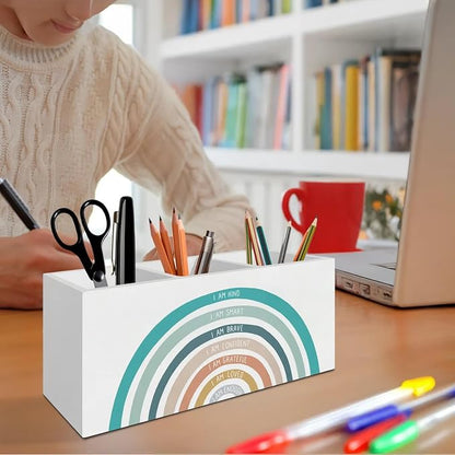Boho Colorful Rainbow Pen Pencil Holder Organizer - Image 4