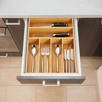 Umilife Kitchen Drawer Organizer, 12 Inch Silverware Utensil Tray Holder - Image 6