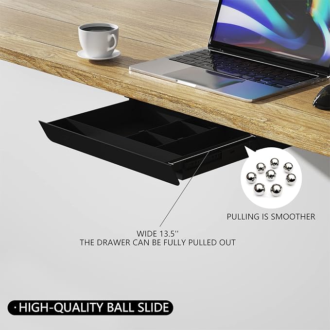 Under Desk Mounted Sliding Pull-out Drawer - Image 5
