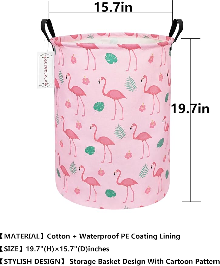 QUEENLALA Large Storage Basket, Laundry Hamper/Bathroom/Home Decor/Collapsible - Image 2