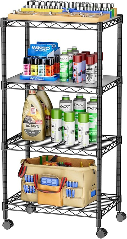 SINGAYE Small Wire 4 Adjustable Shelves Pantry Metal Shelf Floor Organizer | by SINGAYE