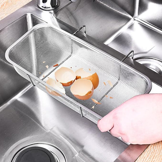 Sink Drain Strainer Basket, Stainless Steel Side Hanging Kitchen Food Waste by SnowTing