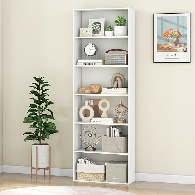 Giantex 6-Tier Bookcase, Freestanding Storage Organizer w/Open Shelves - Image 2