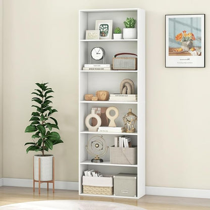 Giantex 6-Tier Bookcase, Freestanding Storage Organizer w/Open Shelves - Image 2