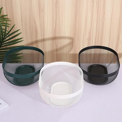 AJIODA Metal Mesh Steel Basket, Oval Metal Wire Storage Organizer Baskets Multi - Image 5