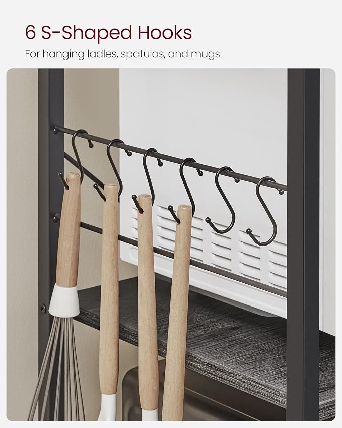 VASAGLE Baker's Rack, Microwave Stand, Kitchen Storage Rack - Image 9